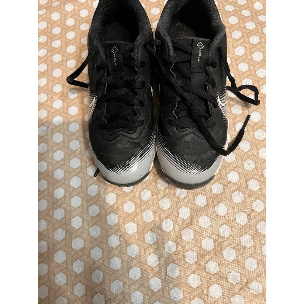 Baseball Cleats Black White Nike Diamond Size 13C